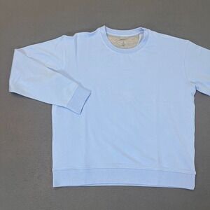 Johnnie-O Womens Sz‎ Lg Penny Sweatshirt Pullover Gulf Blue Cotton Modal Golf